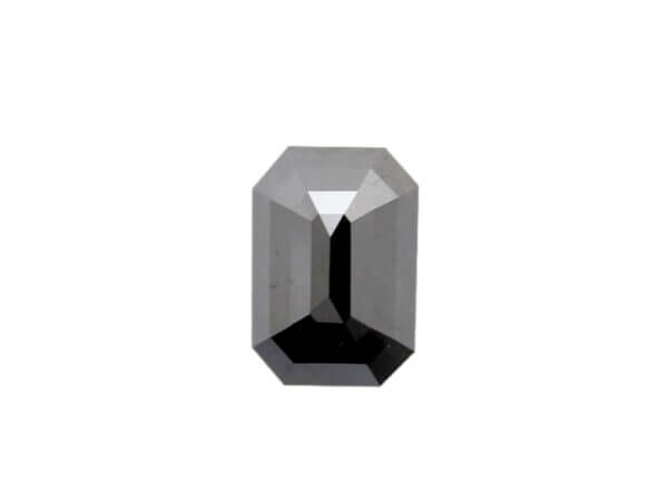 1 CT Emerald Cut Black Loose Moissanite Diamond