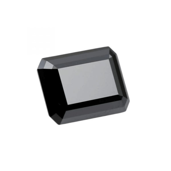 1 CT Emerald Cut Black Loose Moissanite Diamond