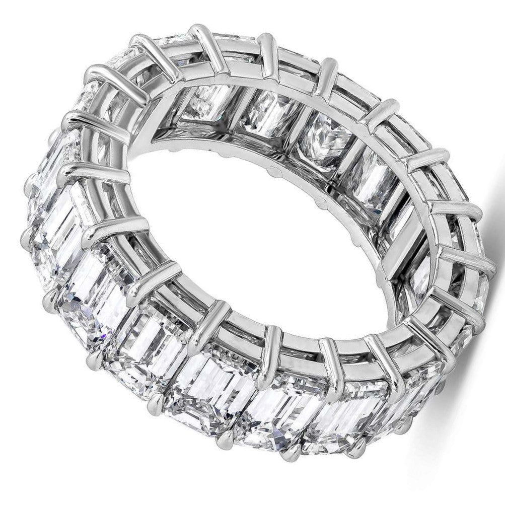 9.50 CT Emerald Cut Full Eternity Wedding Band