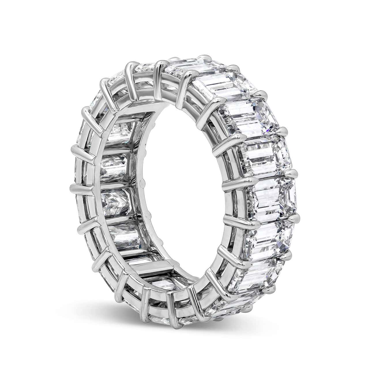 9.50 CT Emerald Cut Full Eternity Wedding Band