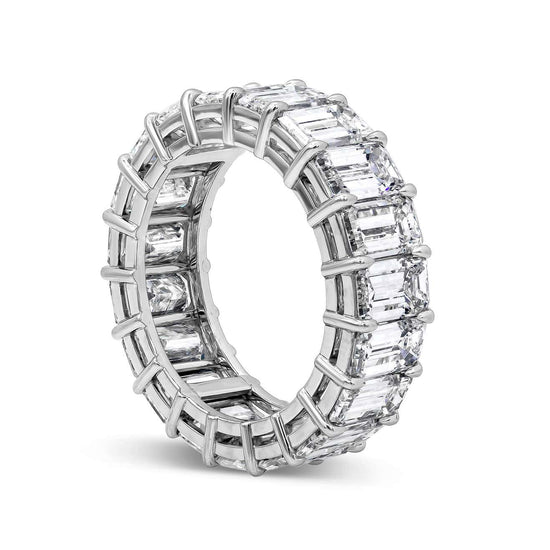 9.50 CT Emerald Cut Full Eternity Wedding Band