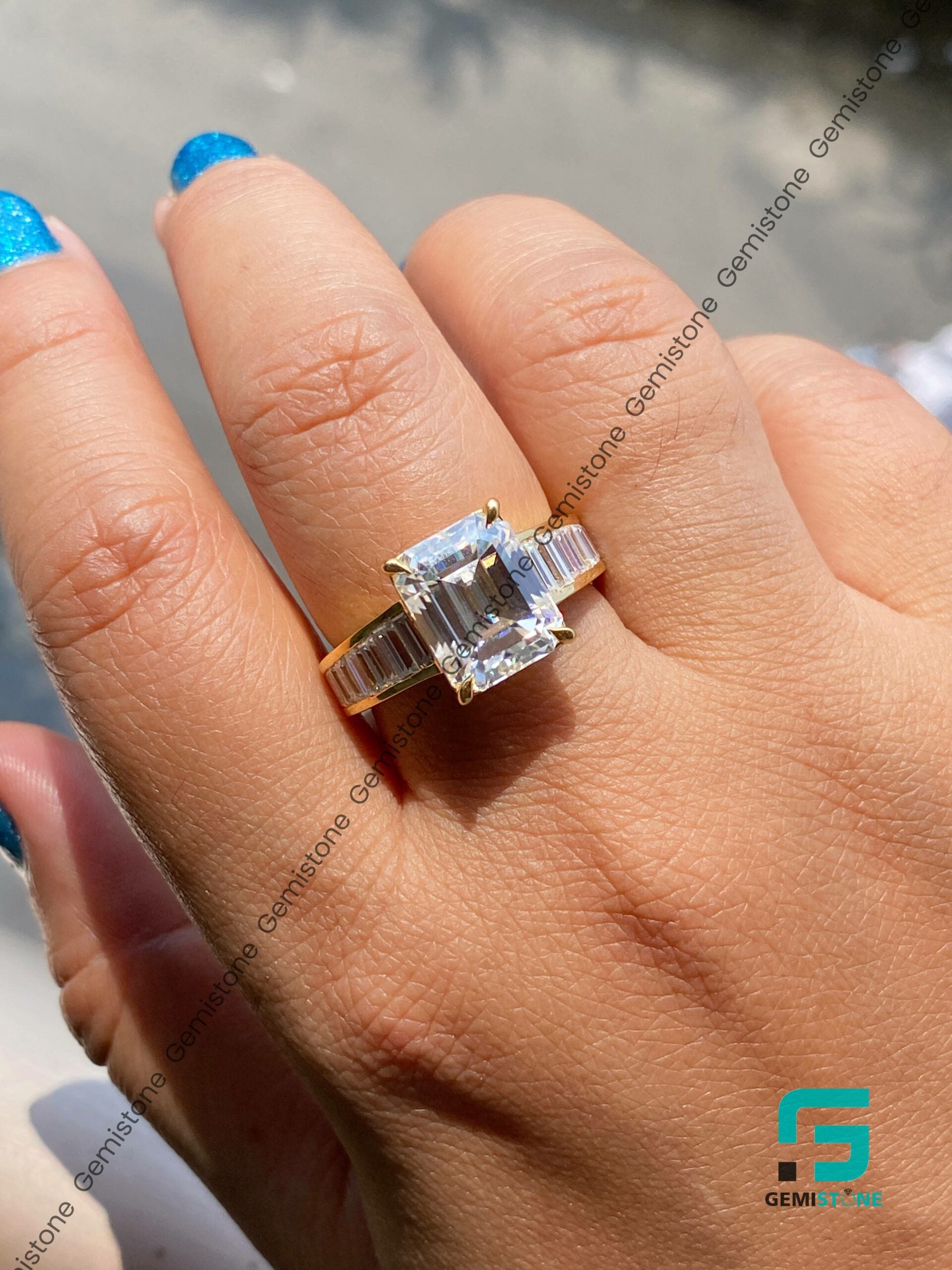 Emerald-Moissanite-Ring-For-Men