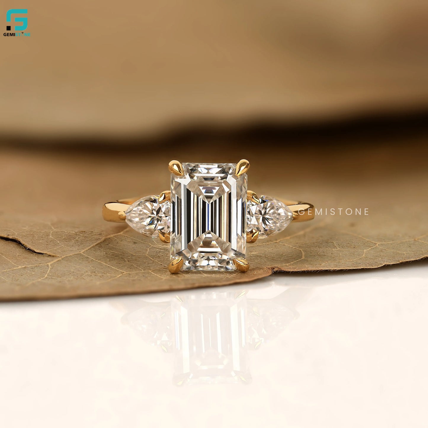Emerald Lab Diamond Wedding Ring For Women