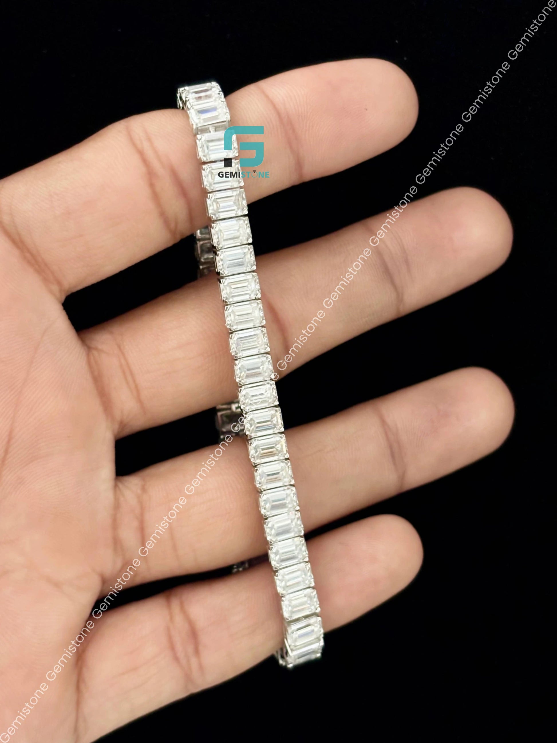 Emerald Moissanite Tennis Bracelet