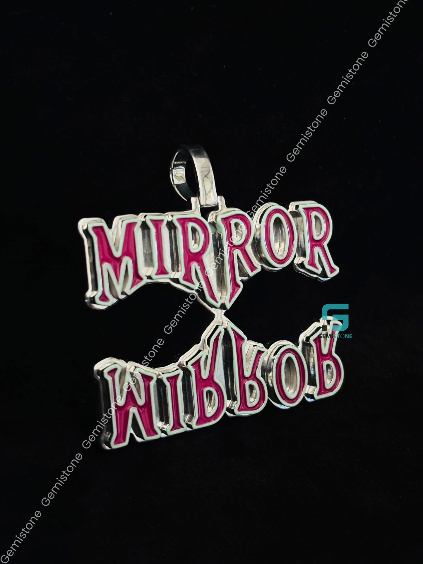 Enamel Mirror Letter Pendant