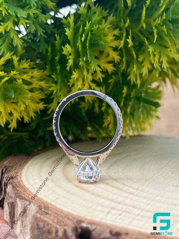 3 CT Oval Cut Moissanite Hidden Halo Simone Biles Engagement Ring