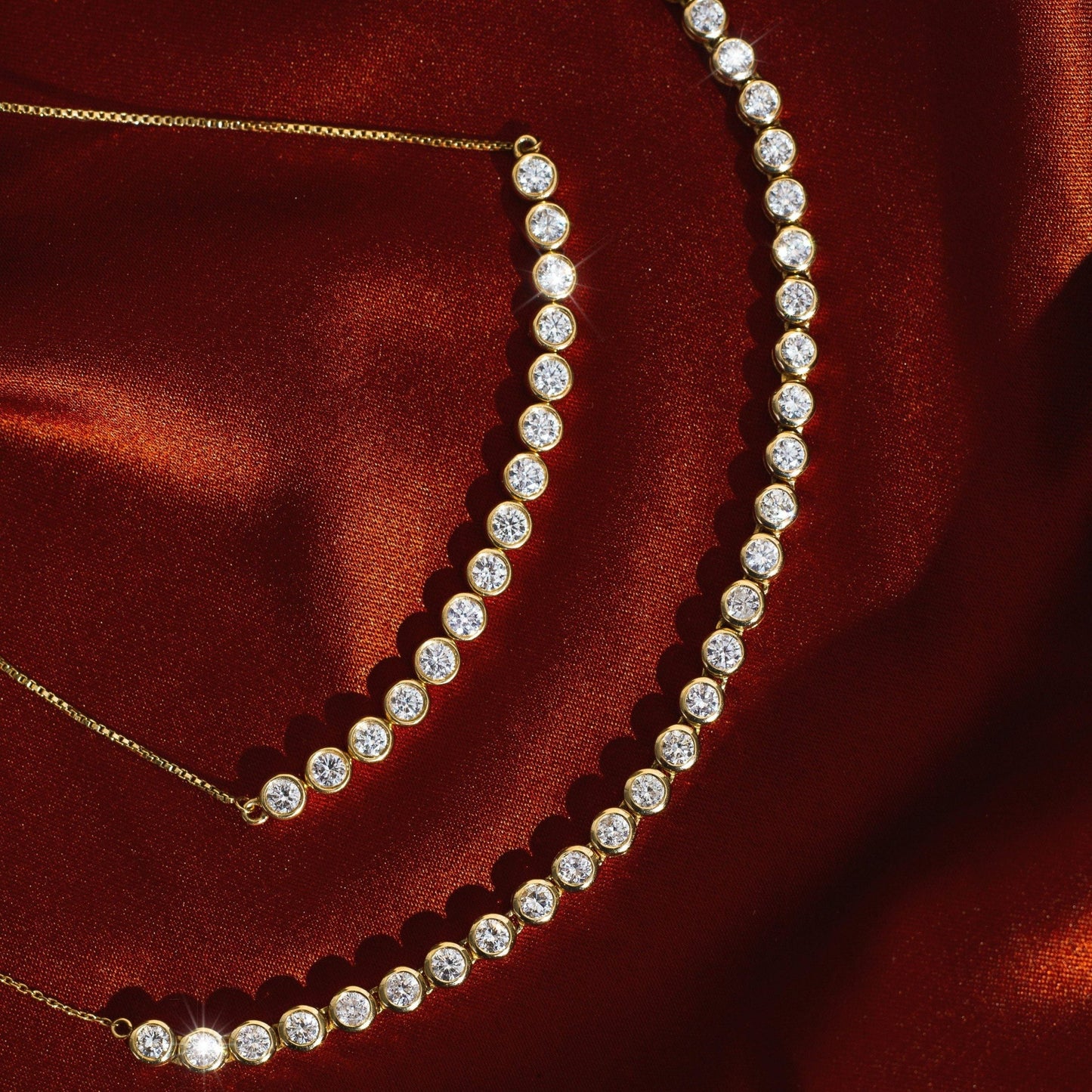 Eternity Slider White Round Diamond Bracelet