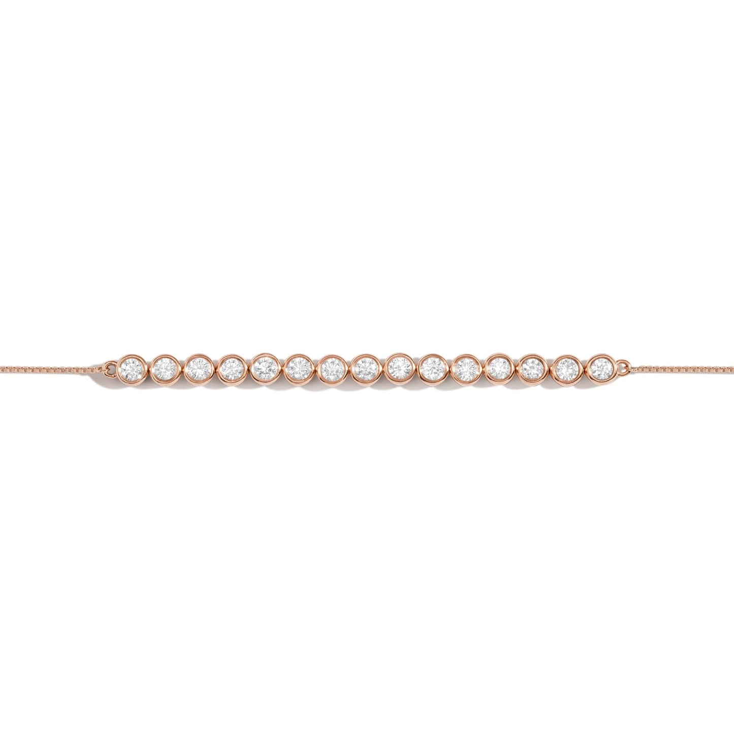 Eternity Slider White Round Diamond Bracelet