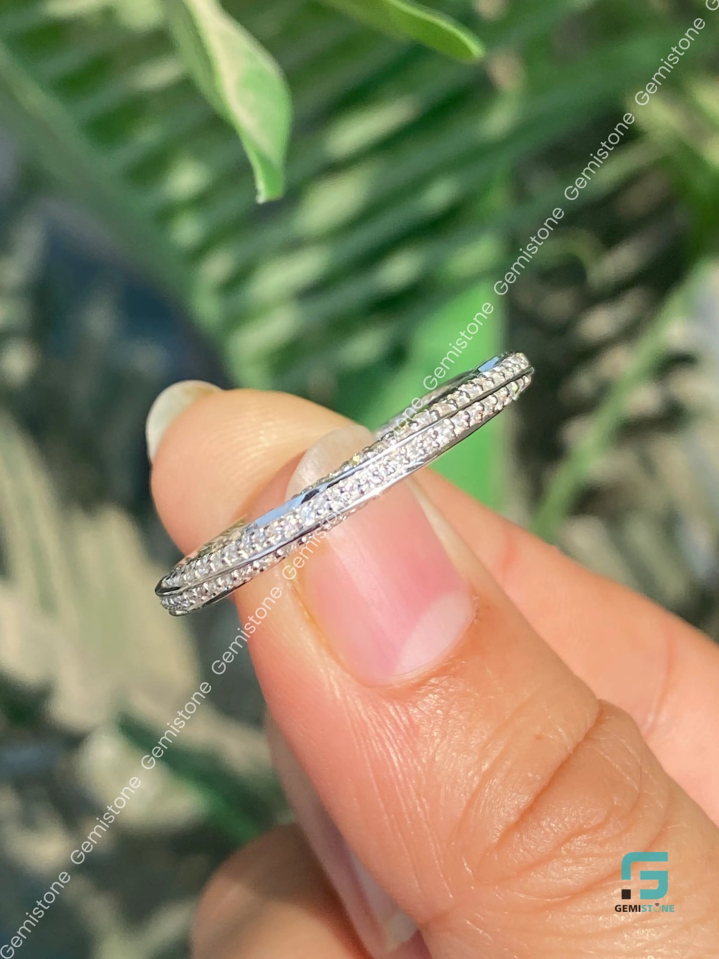 Eternity Moissanite Diamond Infinity Band