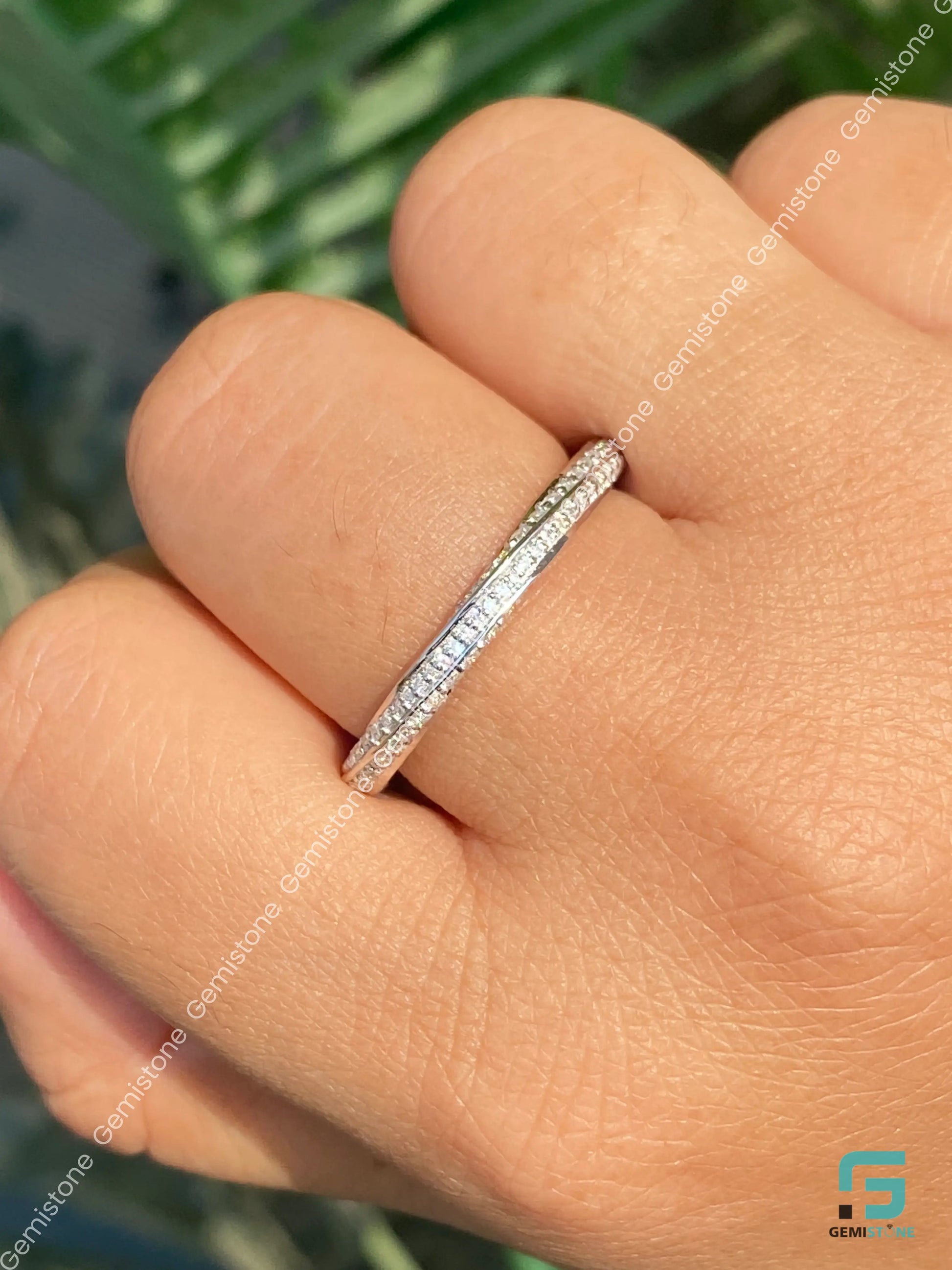 Eternity Moissanite Diamond Infinity Band For Women