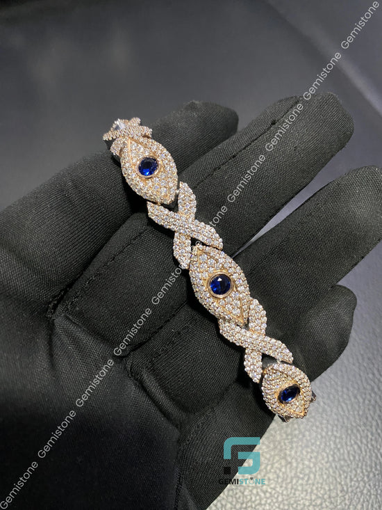 Evil Eyes Moissanite Bracelet