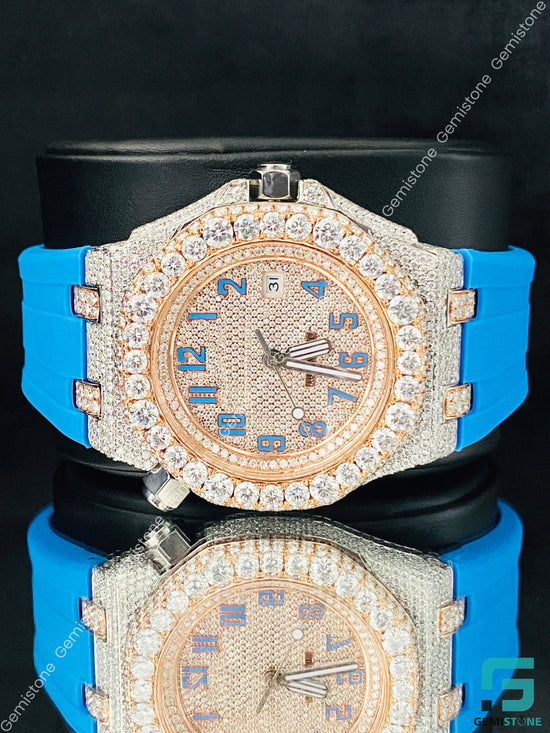 Face Dial Hip Hop Moissanite Watch for Men