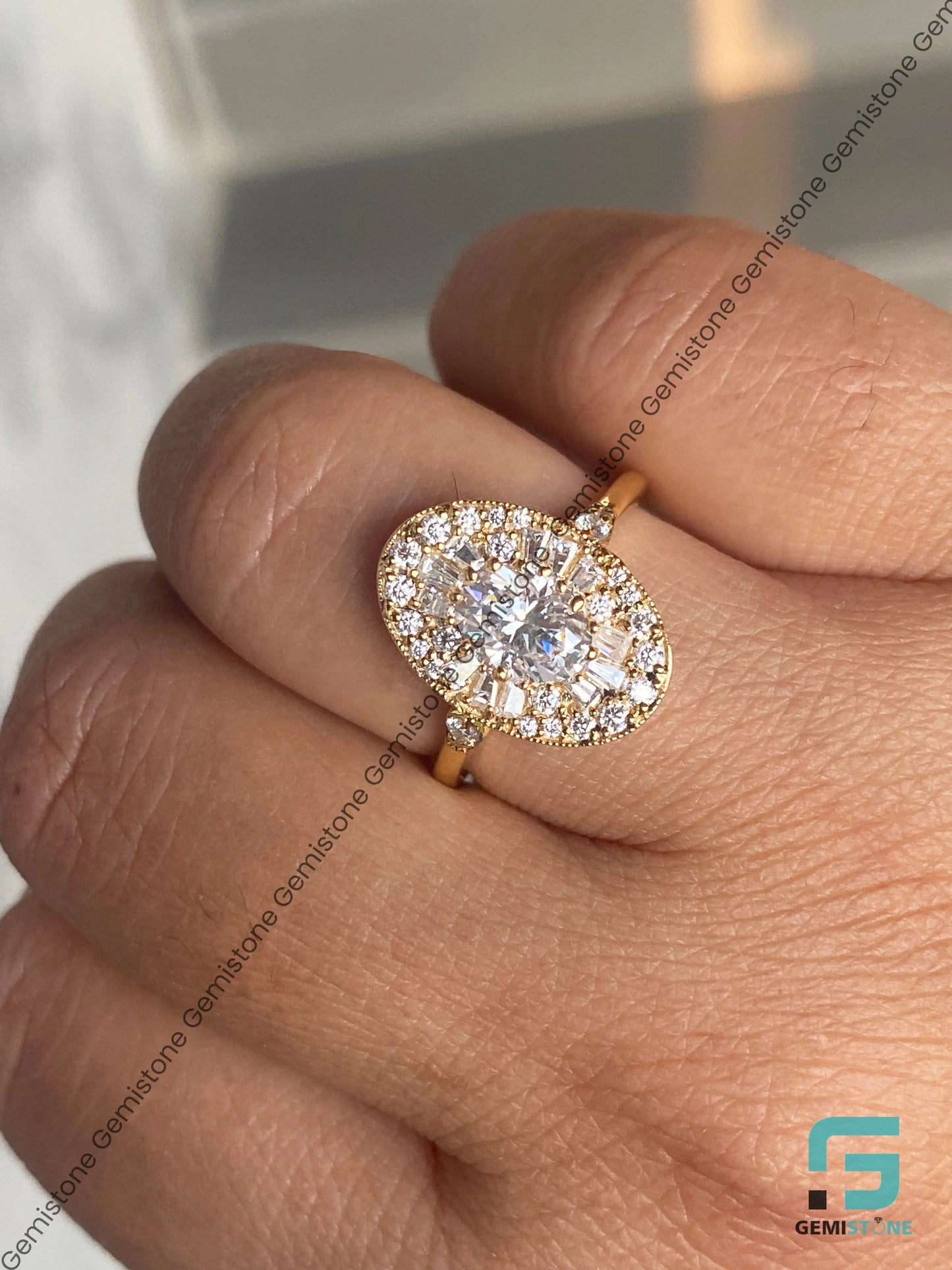 Floral Cluster Wedding Ring