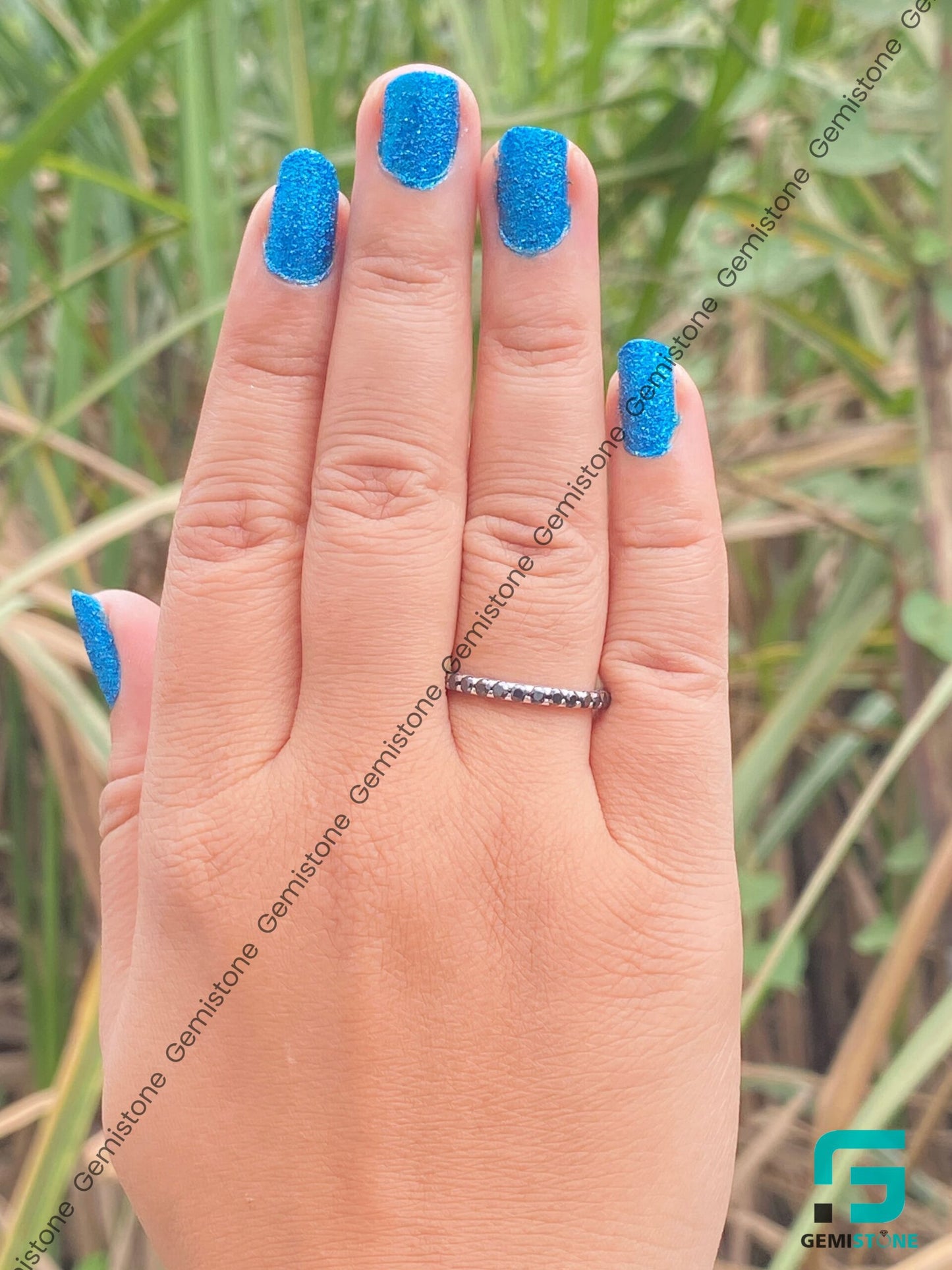 Shop Women's Full Eternity Wedding Black Diamond Band