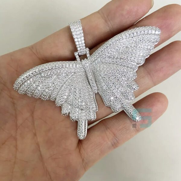 VVS Moissanite 3D Butterfly Iced Out Pendant
