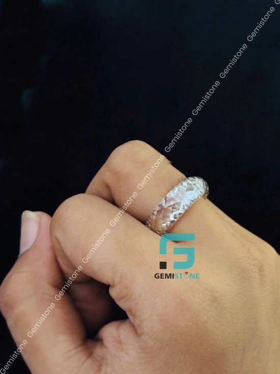 Full Eternity Moissanite Wedding Rings