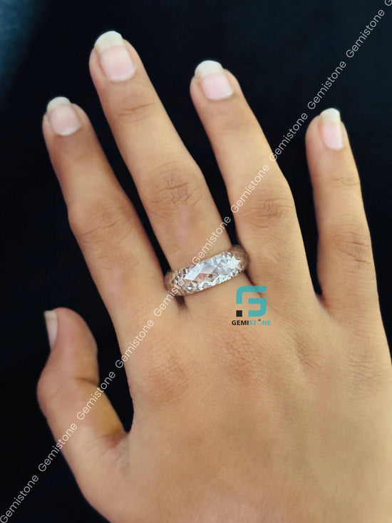 Full Eternity Moissanite Wedding Rings Women