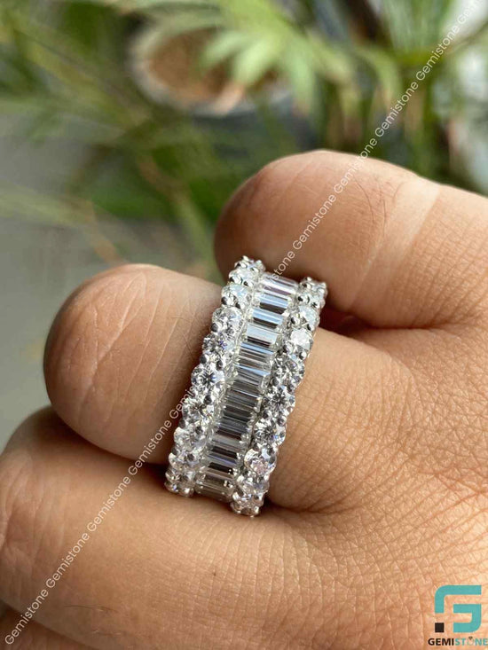 Full Eternity Wedding Baguette Band