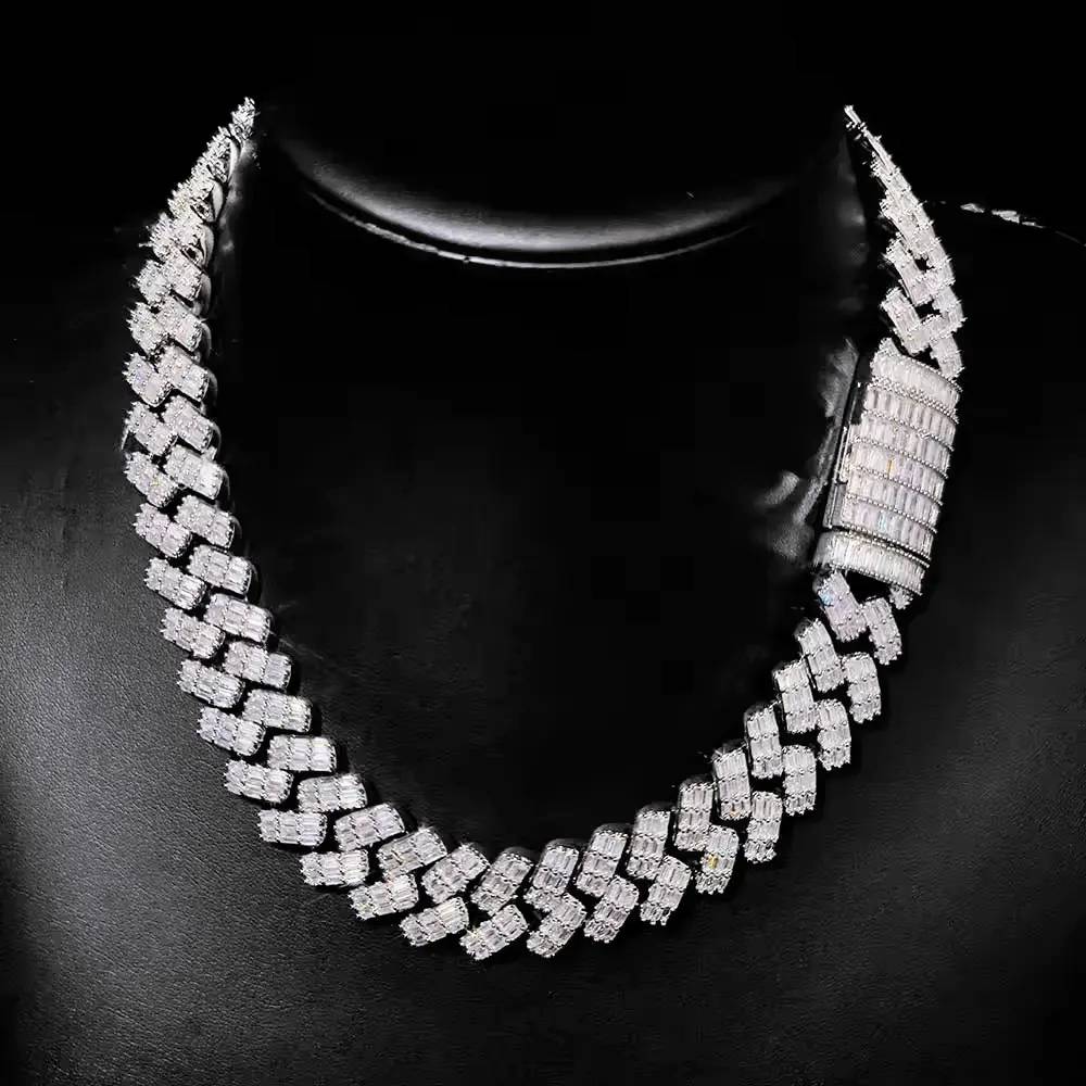 Fully-Baguette-Diamond-Cuban-Chain