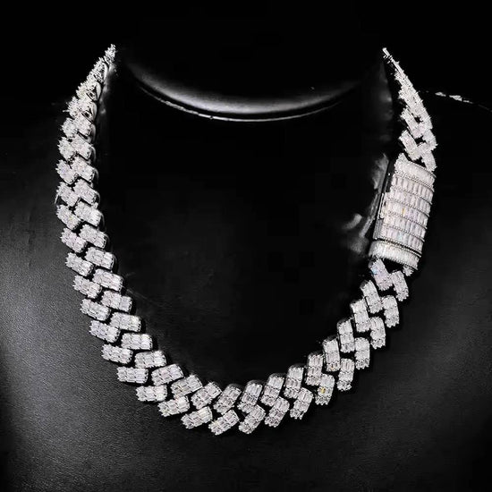 Fully-Baguette-Diamond-Cuban-Chain