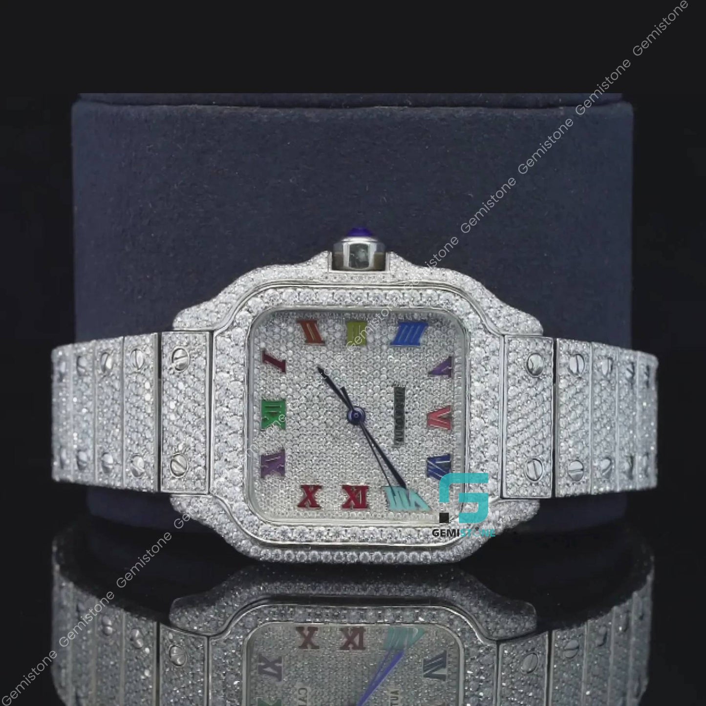Fully-White-Iced-Out-Watch