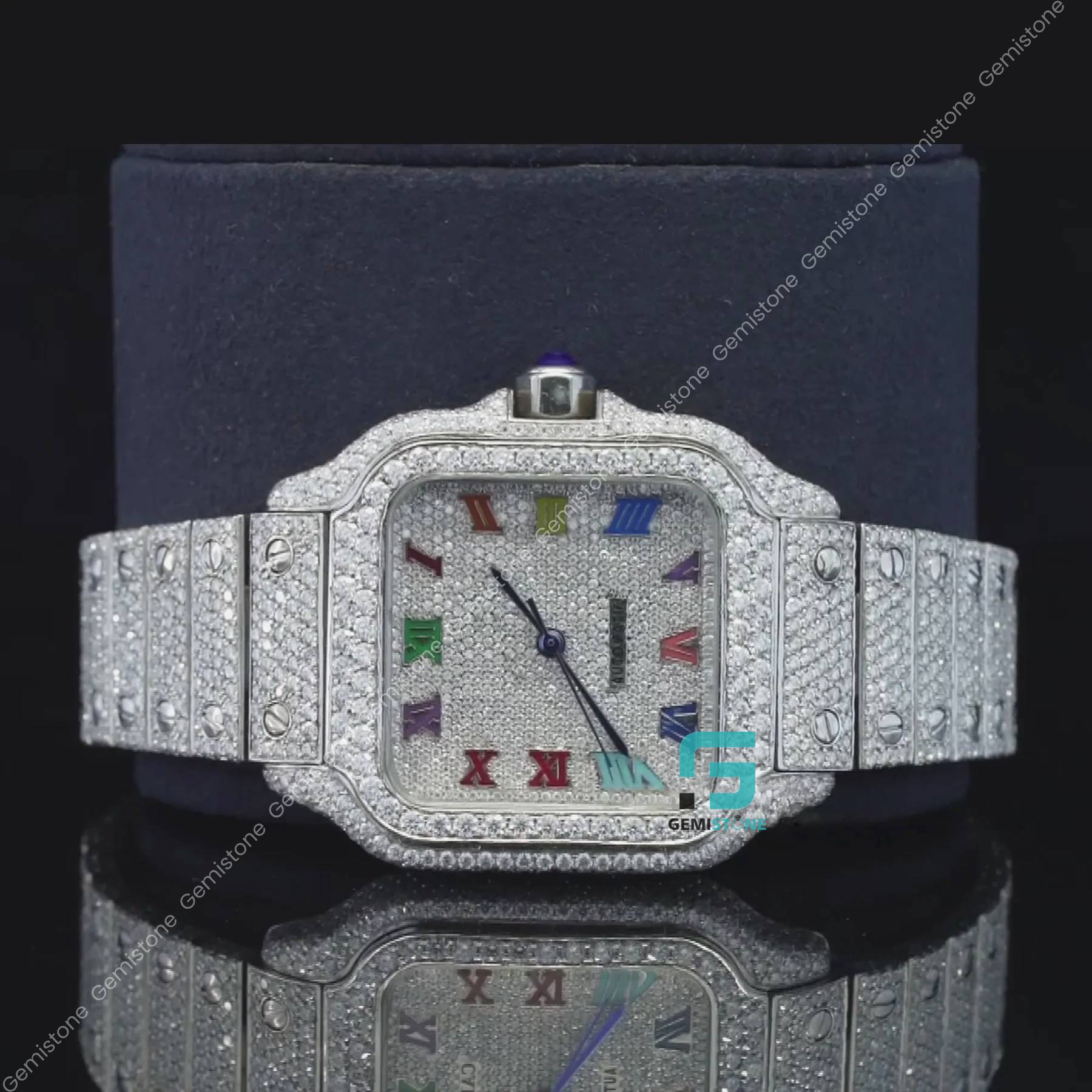 Fully-White-Iced-Out-Watch