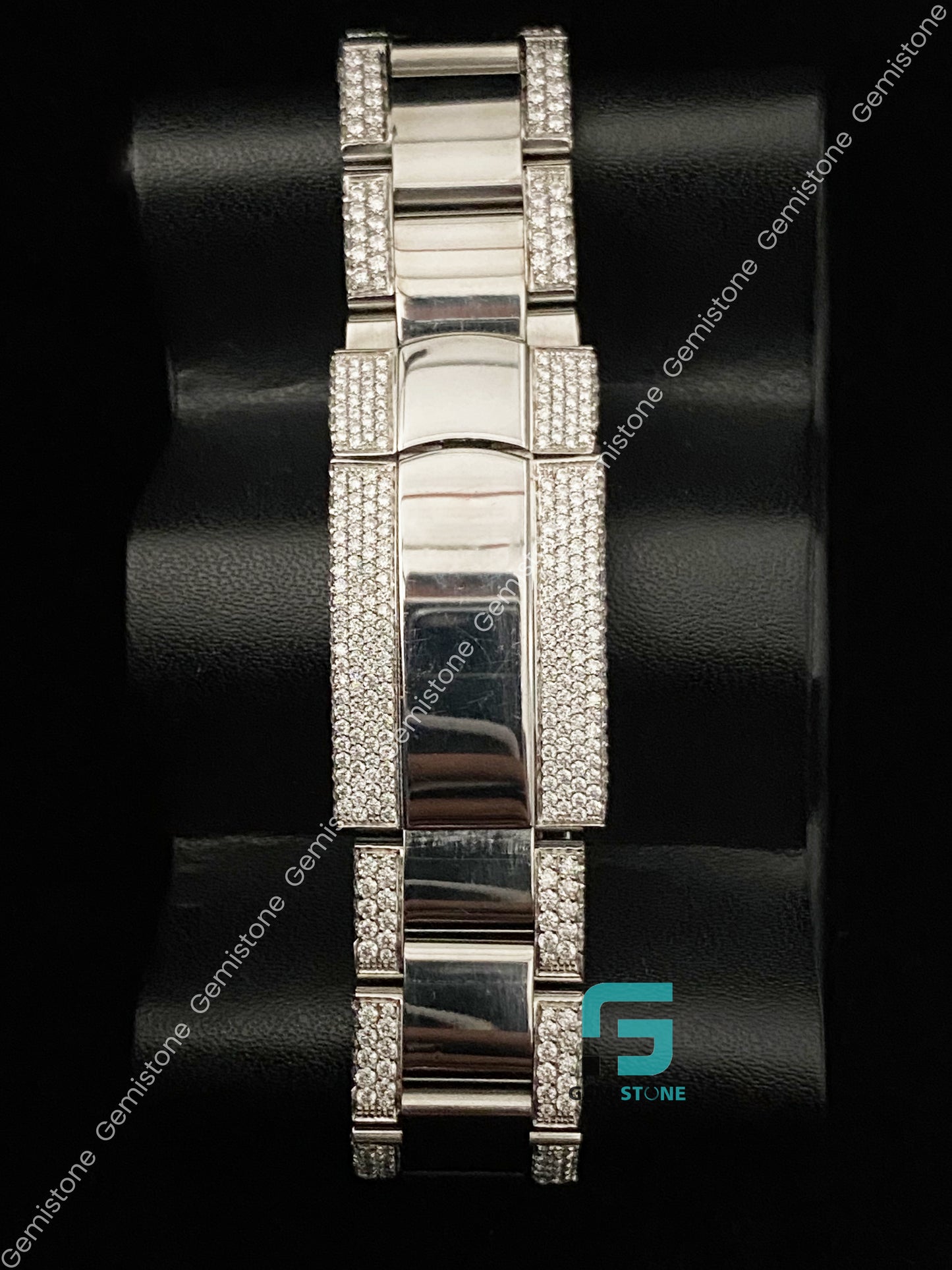 Men Luxury 41MM Brown Dial Moissanite Watch Daydate