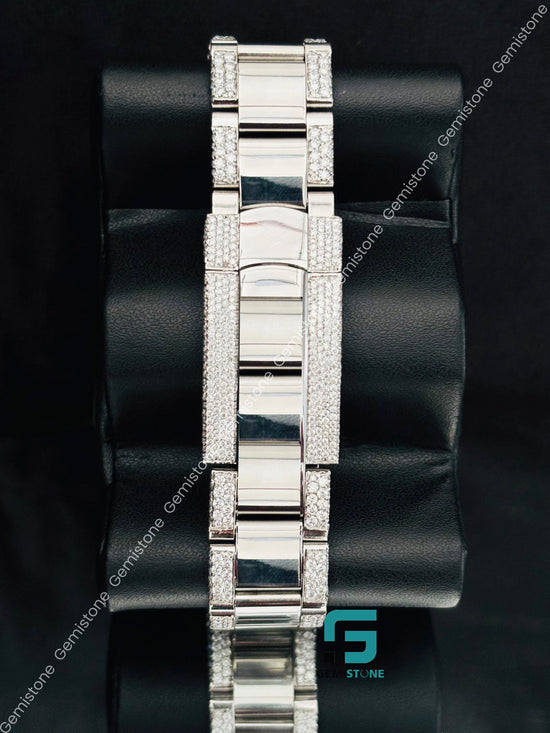 Fully Ice Out Moissanite Watch for Men's