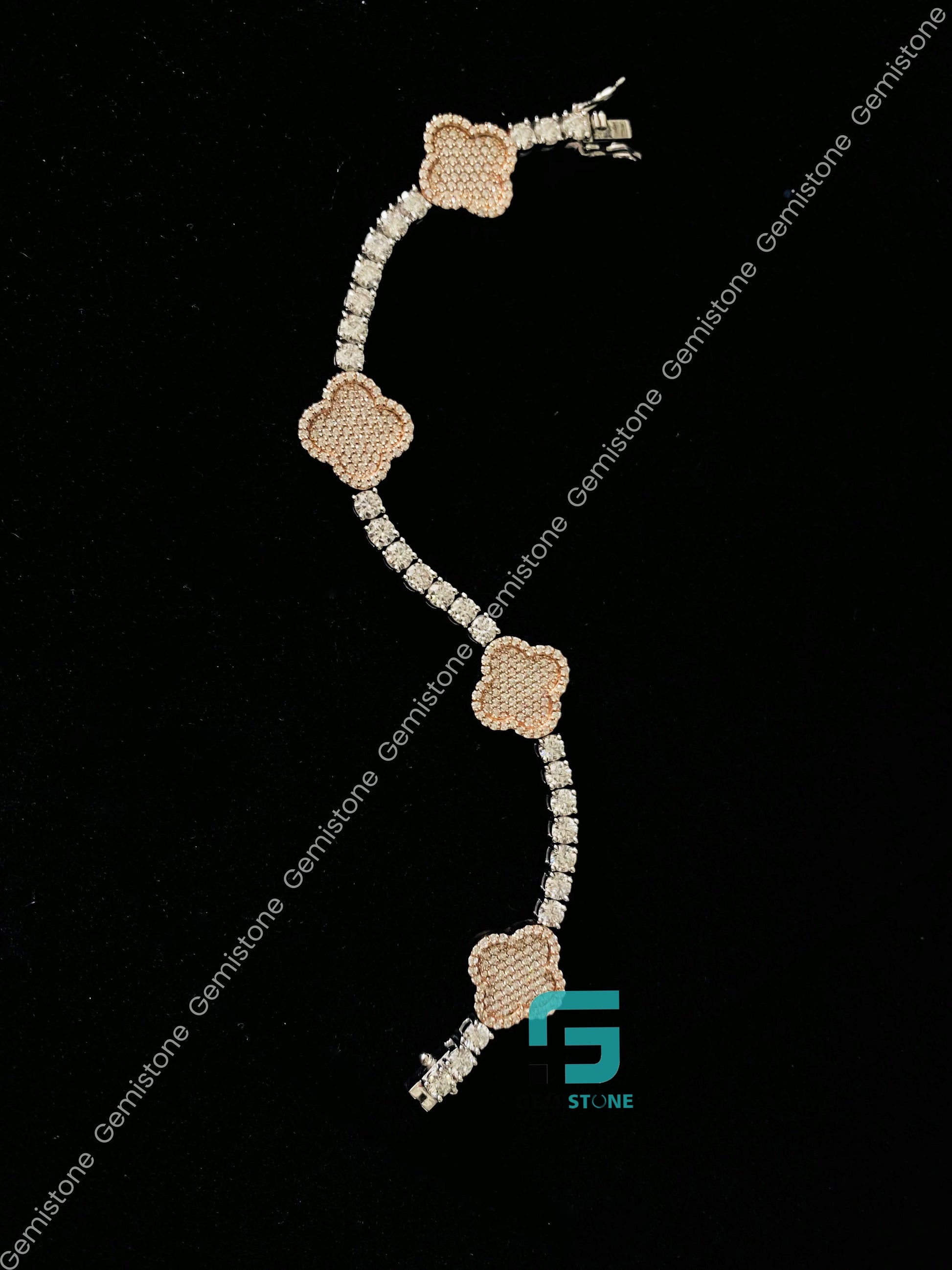 Fully Ice Out Studded Moissanite Bracelet