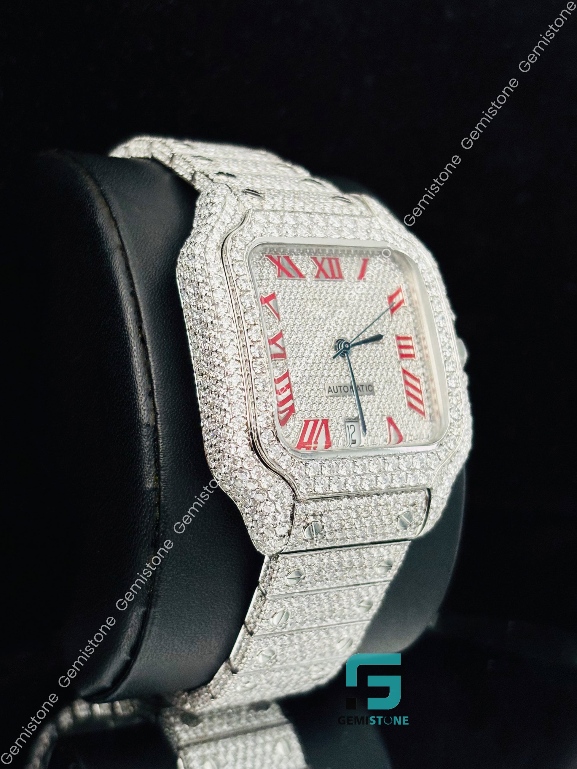Fully Ice Out Studded Moissanite Watch