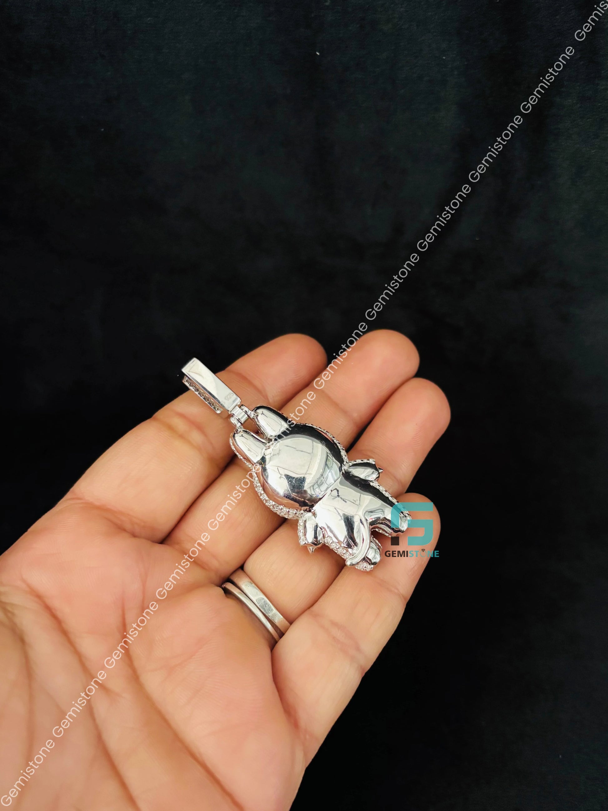 Fully Iced Labubu Pendant