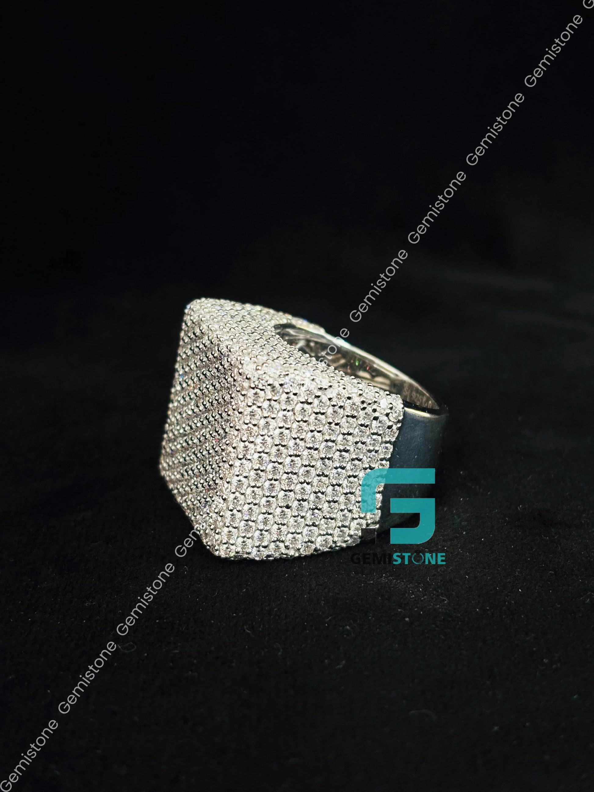 Fully Iced Out Hip Hop Moissanite Ring