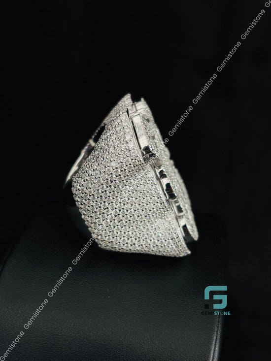 Fully Iced Out Sterling Silver Ring
