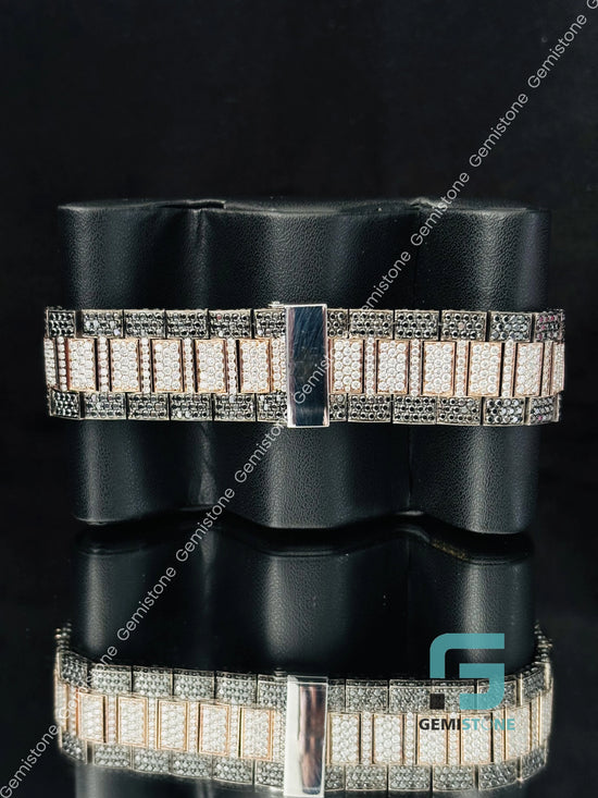 Fully Studded Arabic Number Moissanite Watch