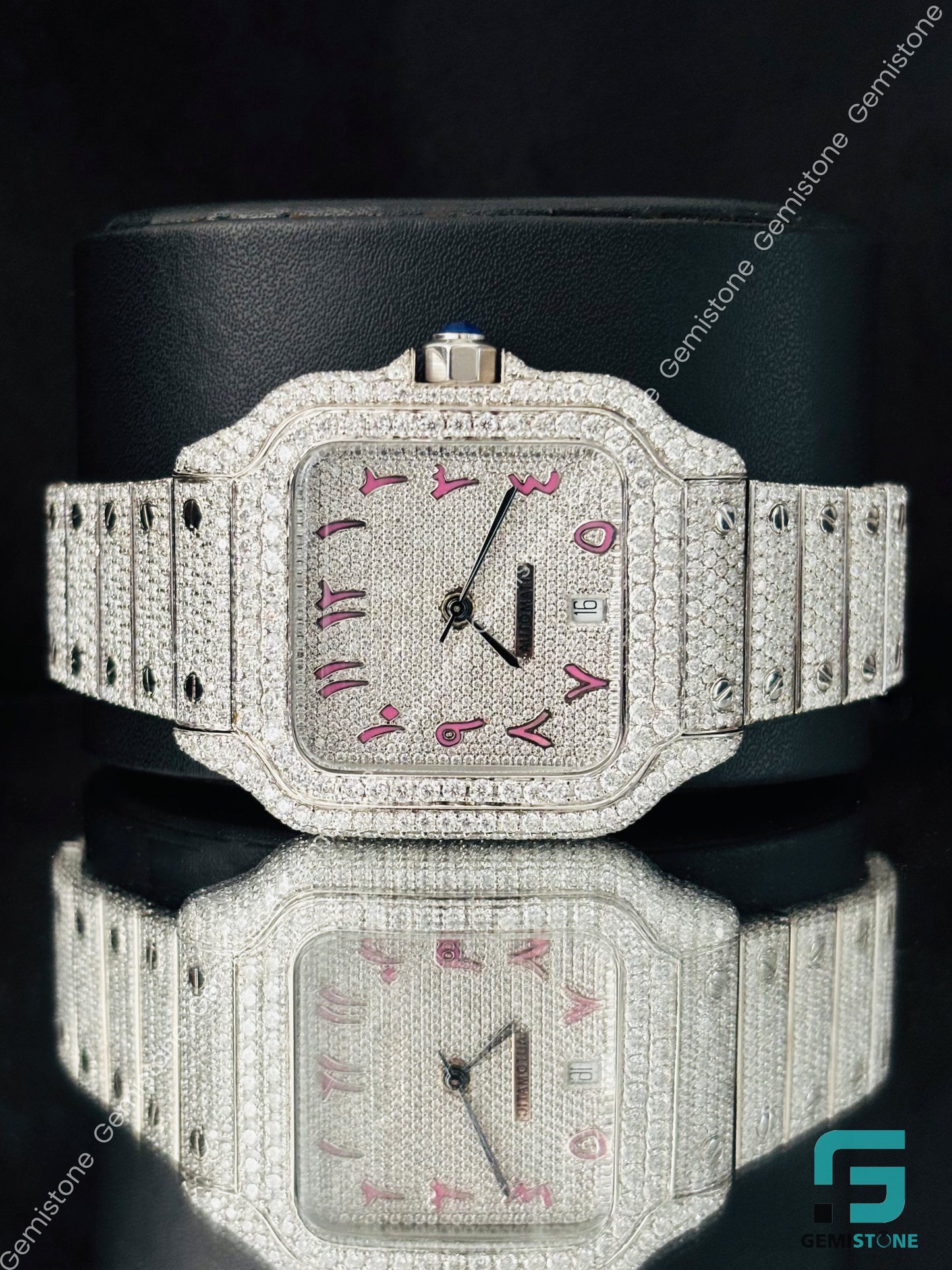 Fully Studded Catier Moissanite Watch