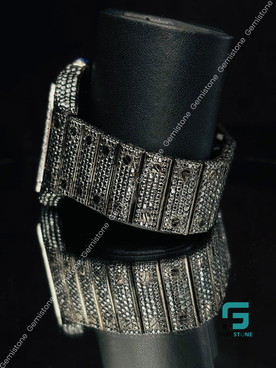 Fully Studded Luxury Arabic Number Moissanite Watch