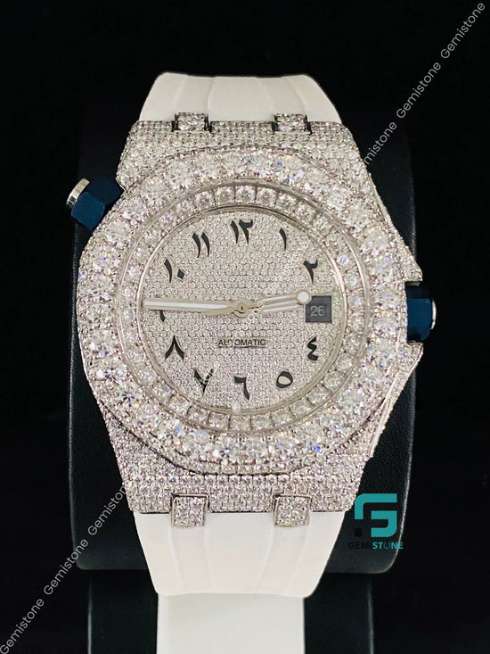 Fully Studded Moissanite Dial Watch