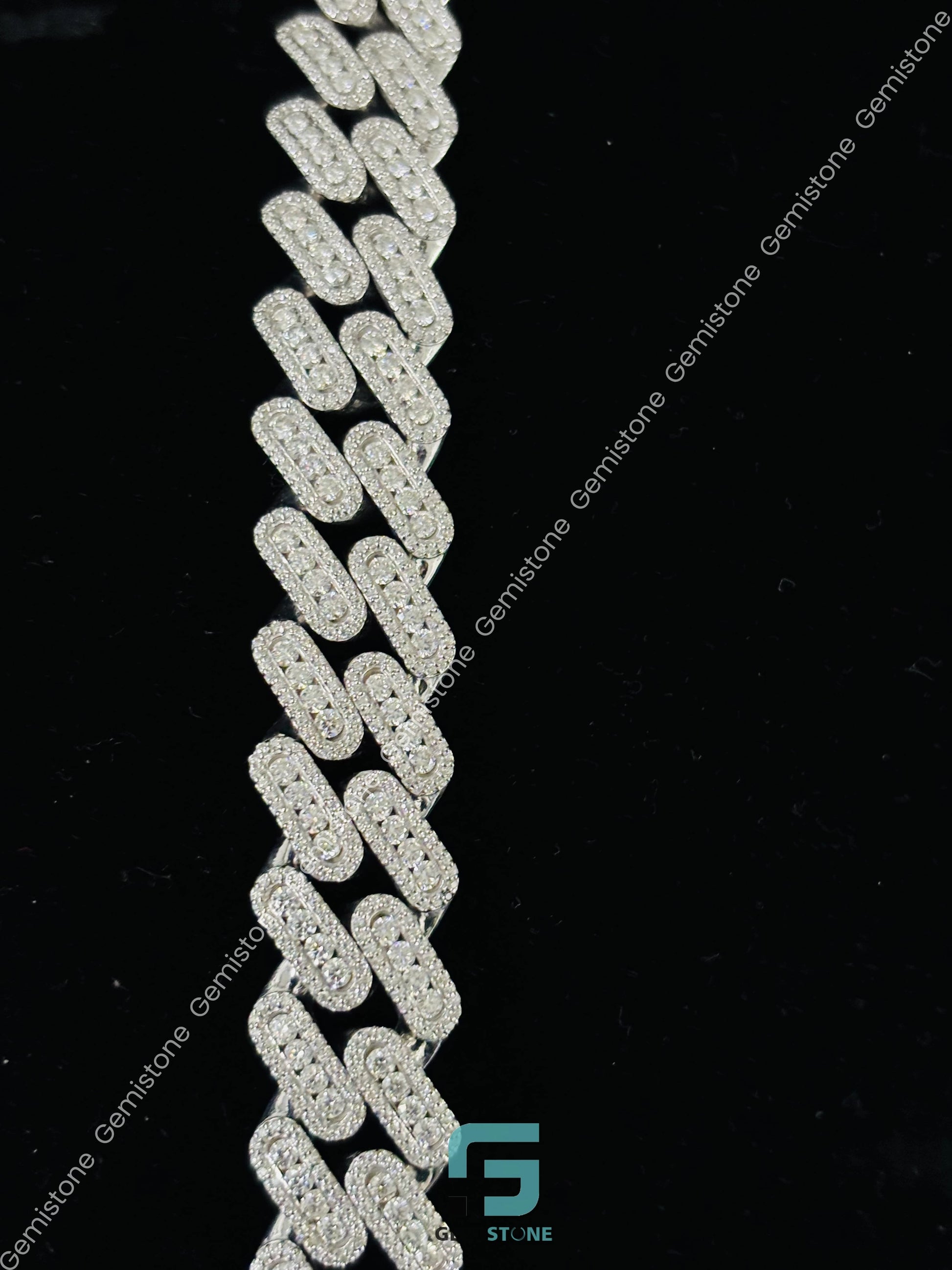 Fully Studded Moissanite Rappers Cuban Link Chain For Men