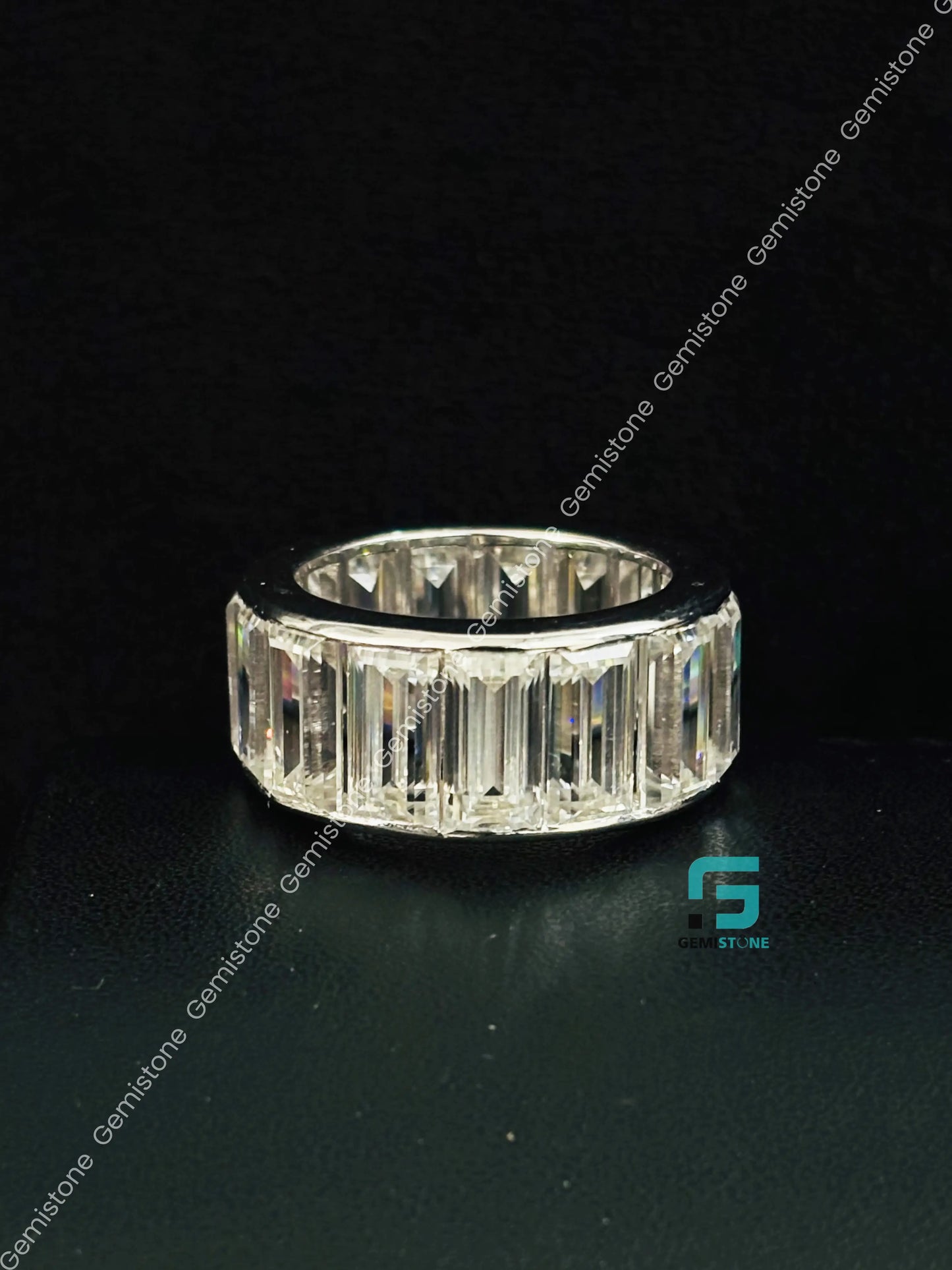 Fully White Eternity Wedding Band For Women