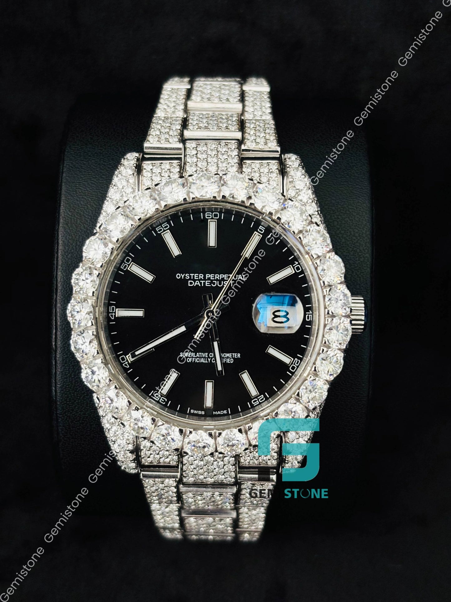 Fully White Tone Rolex Moissanite Watch