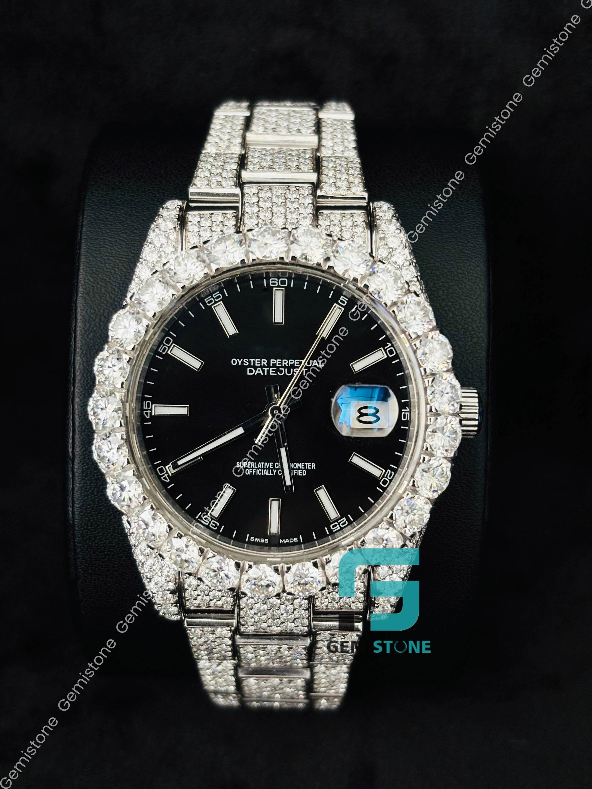 Fully White Tone Rolex Moissanite Watch