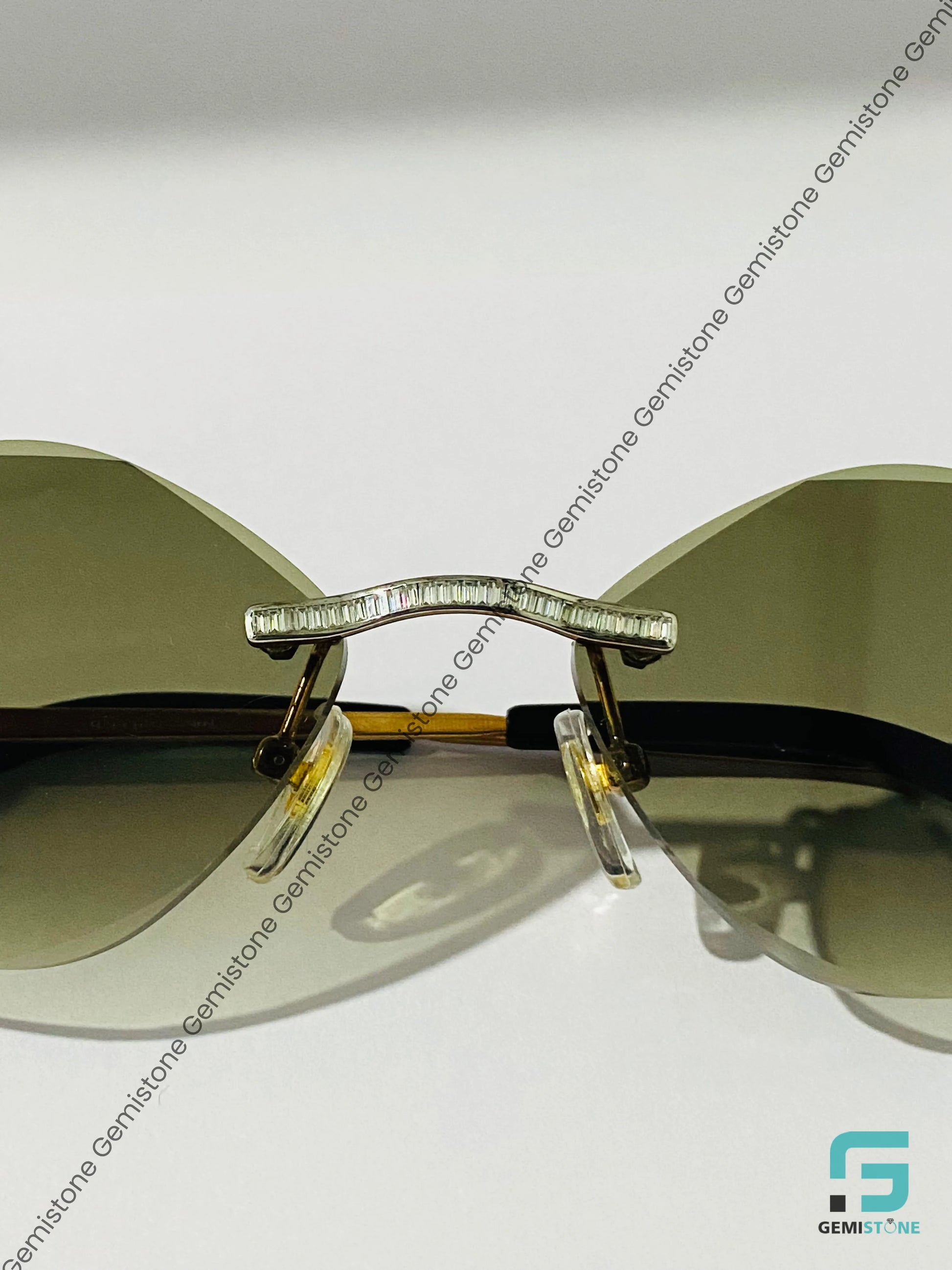 Gradient Baguette Moissanite Sunglasses