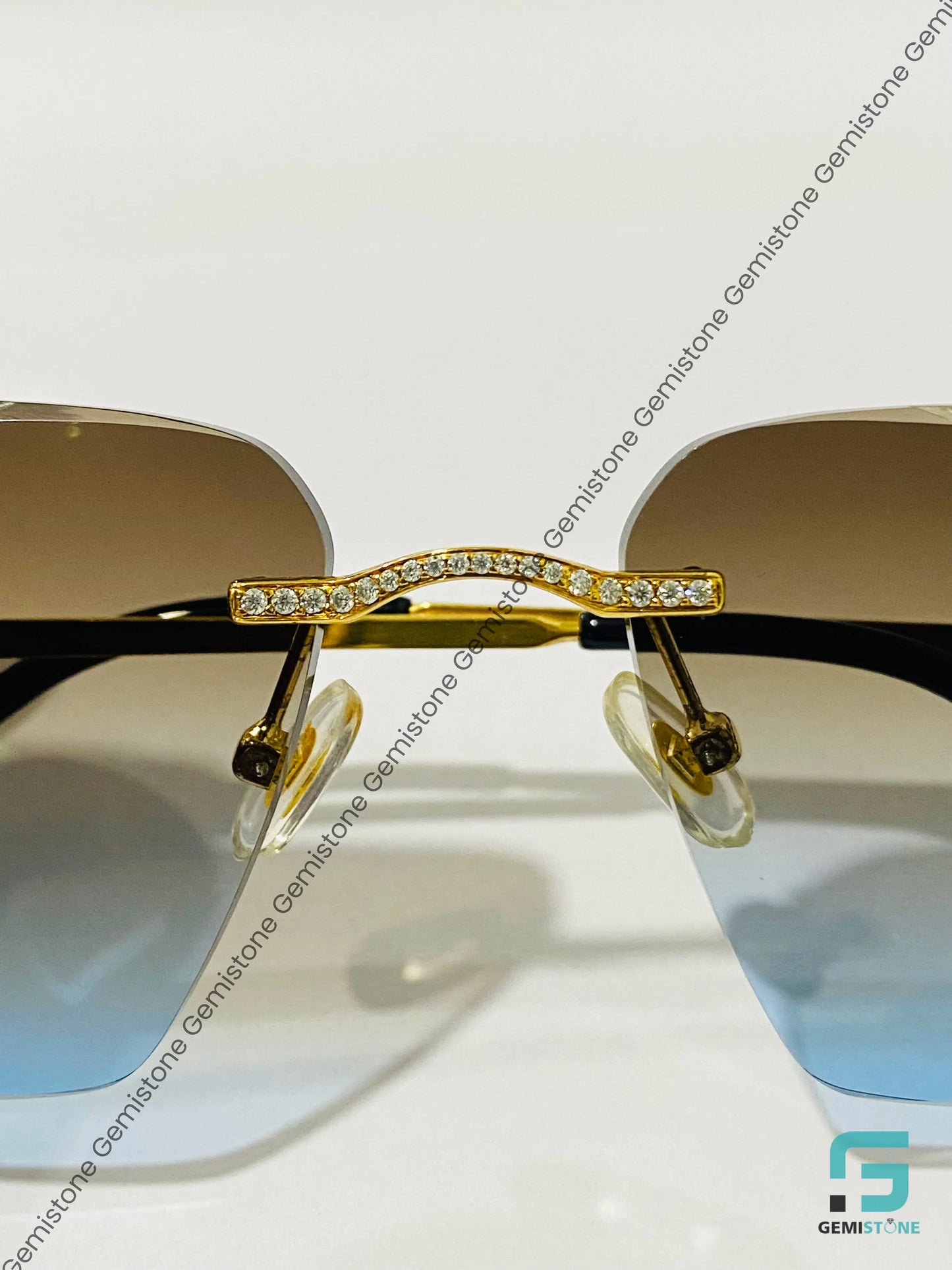 Gredient Mens Moissanite Sunglass