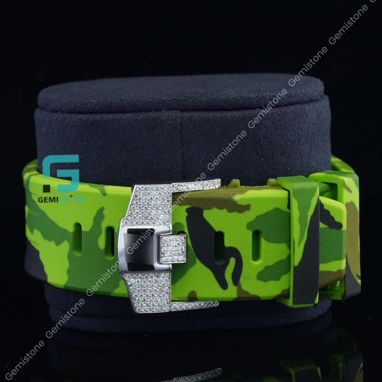 Green-Army-Belt-Diamond-Watch