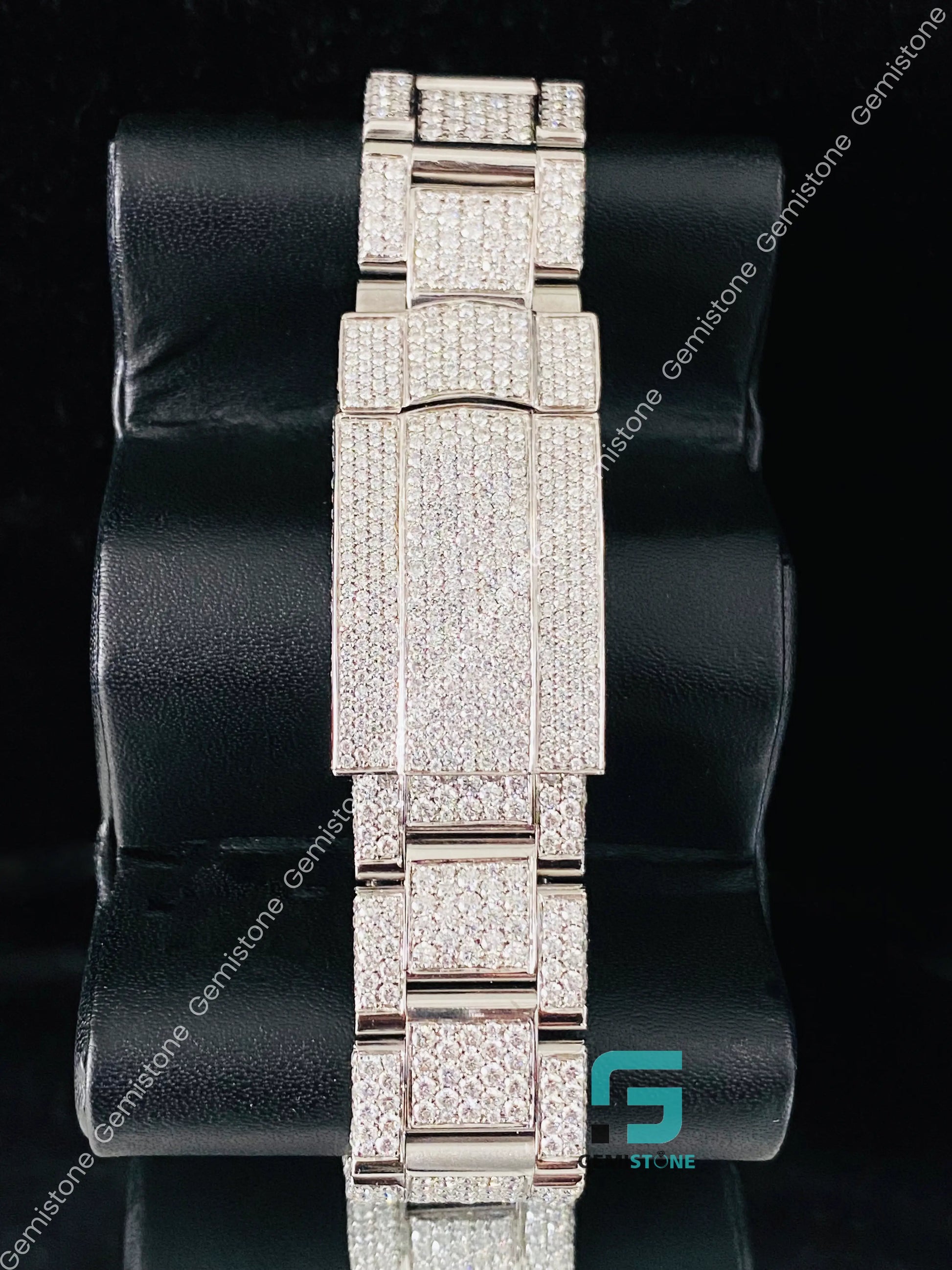Green Roman Moissanite Watch