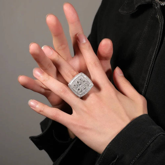 Fully Iced Out Custom Letter/Personalized Name Moissanite Party Hip Hop Ring