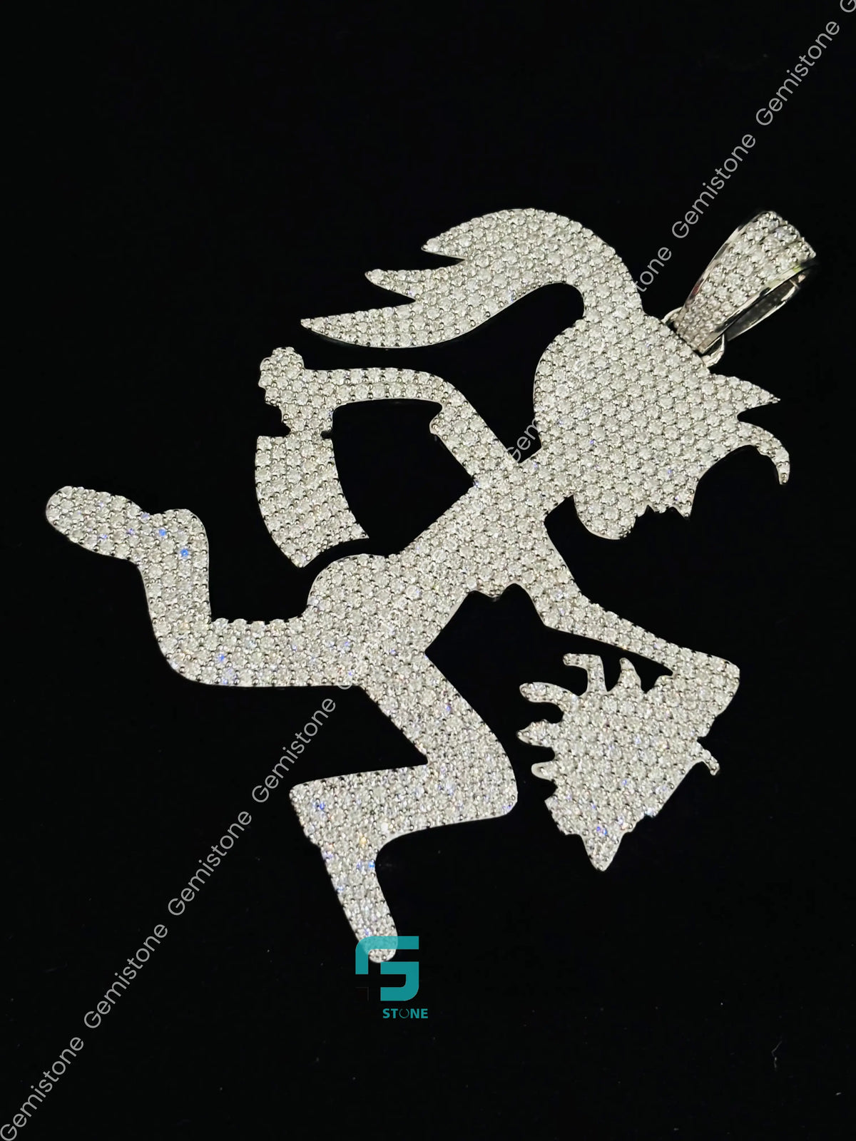 Hatchetgirl Iced Out Boy Head Charm Moissanite Pendant