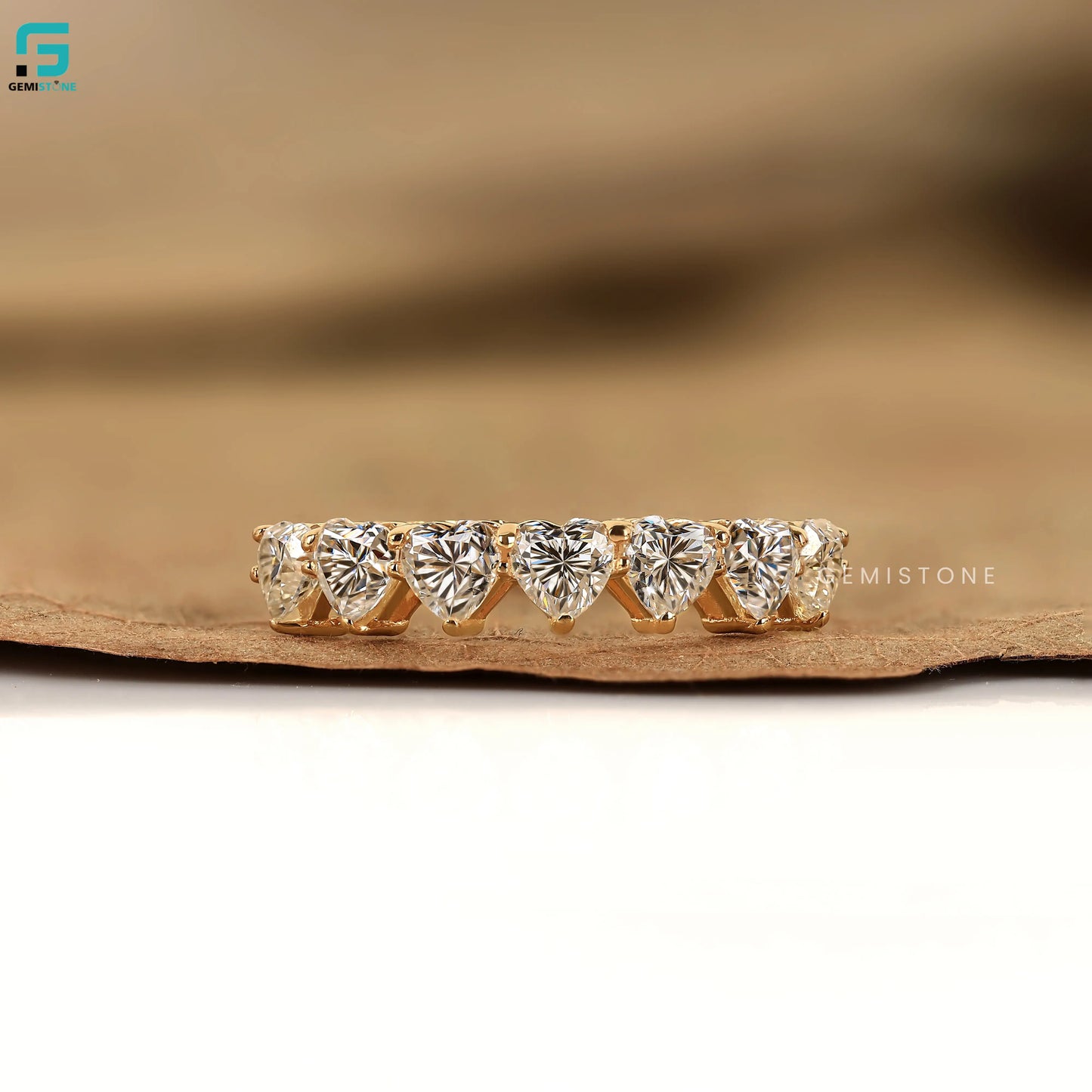 Heart Cut Lab Grown Diamond Eternity Band