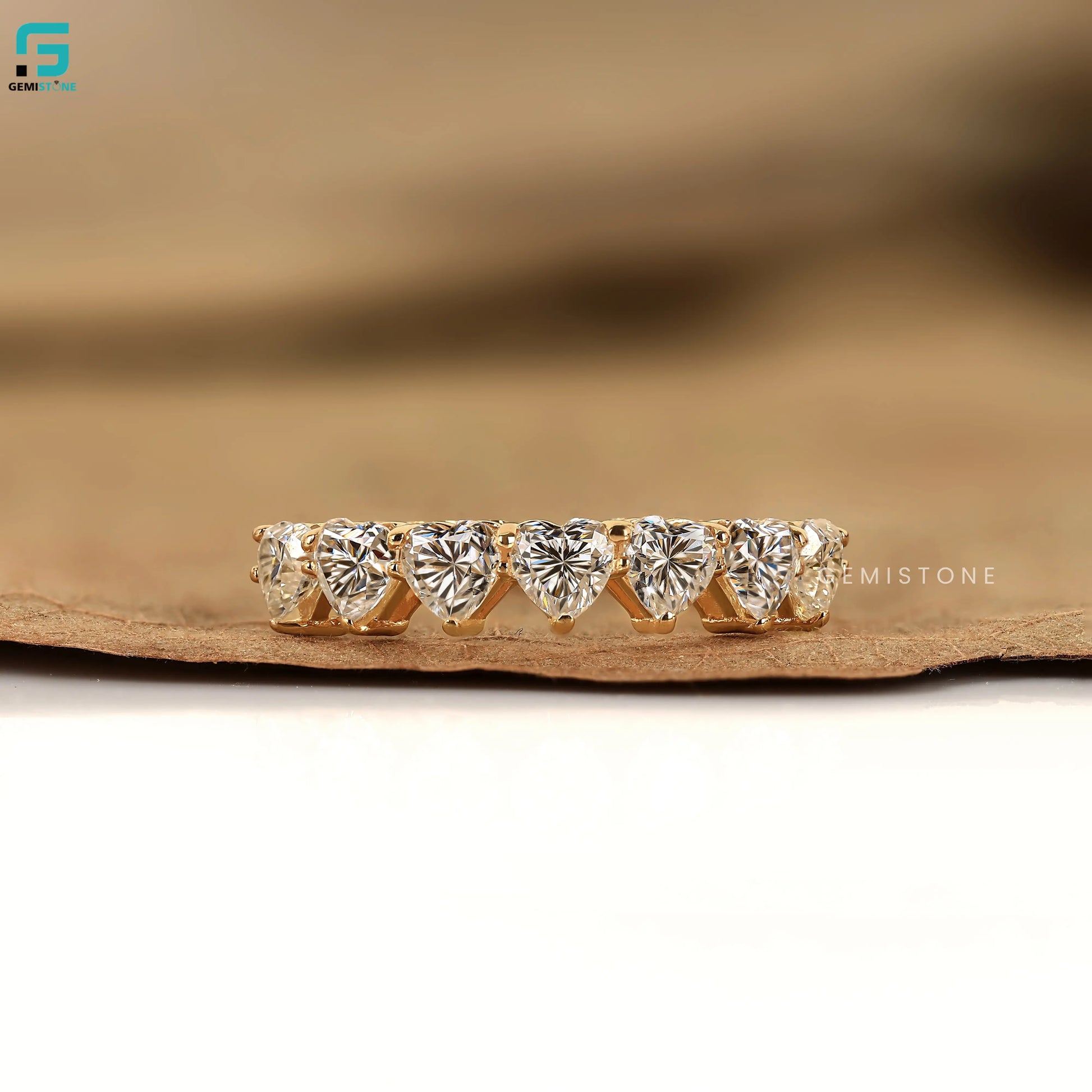 Heart Cut Lab Grown Diamond Eternity Band