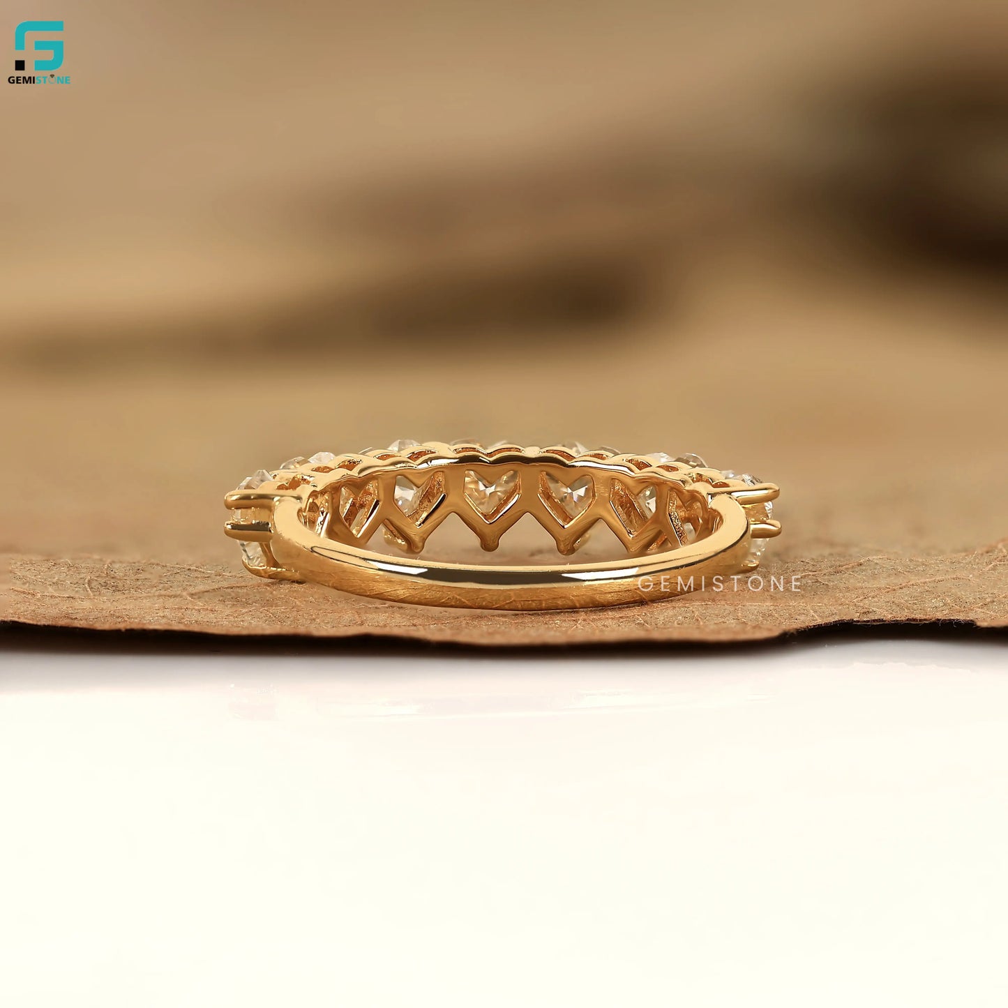 Heart Cut Lab Grown Diamond Eternity Band For Her
